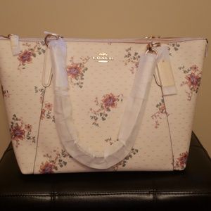 Coach Ava Tote w/mini magnolia bouquet